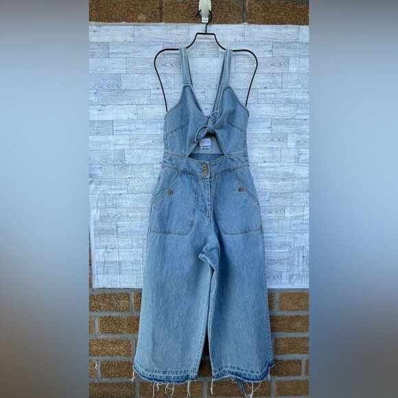 Saylor Nia denim Jumpsuit overall size small - Picture 1 of 14
